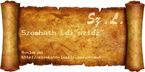 Szombath László névjegykártya